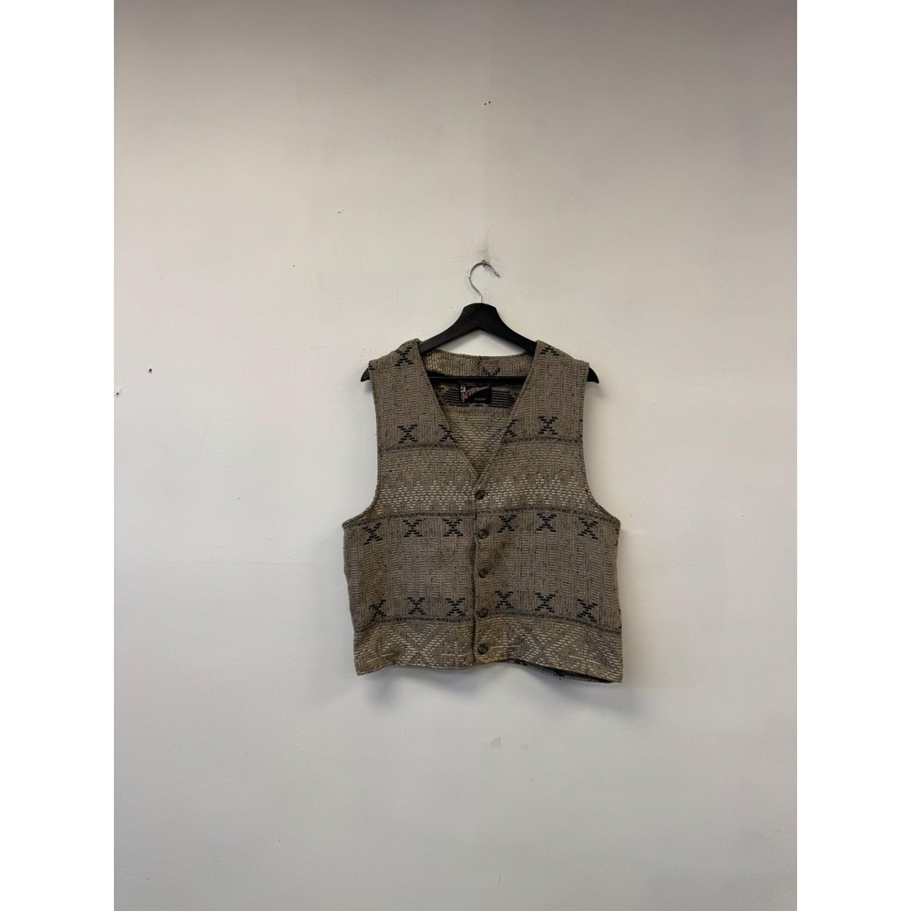 Vintage Attitudes‎ Collezioni Sweater Vest Mens Medium Western Geometric 80s